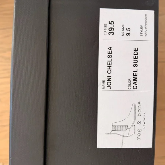 rag & bone women’s Camel Suede Joni Chelsea Boots in Tan - Picture 8 of 11